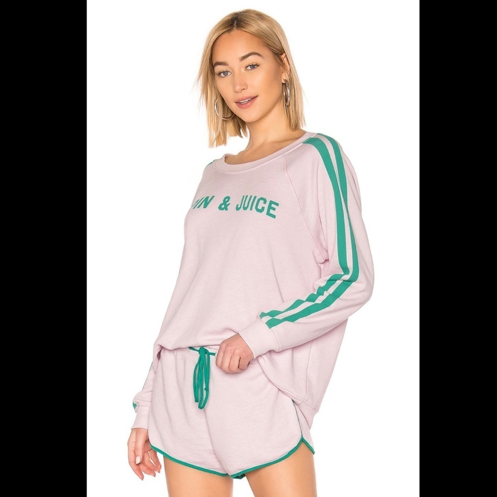 Wildfox “Spin & Juice” Sweater and Shorts Set